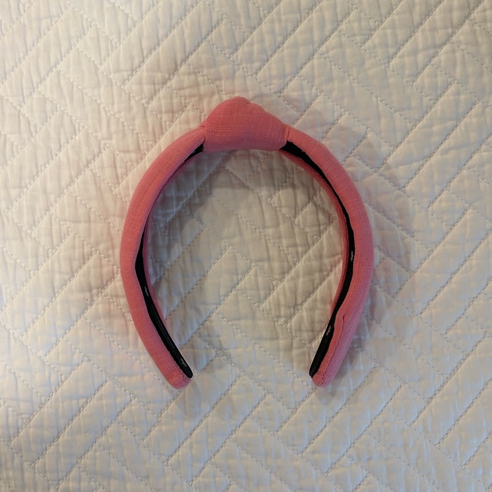 Lele Sadoughi Pink Slim Knotted Headband EUC
